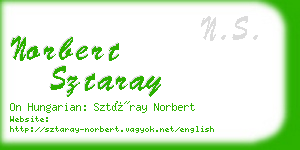 norbert sztaray business card